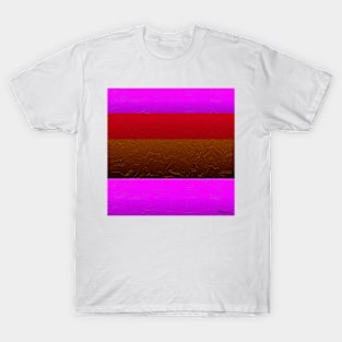 Stripes Pink Red Brown T-Shirt